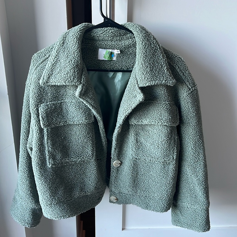 Sherpa cropped jacket